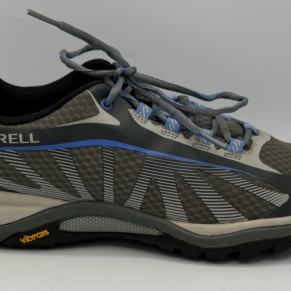 Merrell Siren Edge Vibram Gray Blue Trail Hiking‎ Sneakers Shoes J35516 Size 9.5